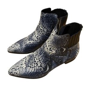 Calvin Klein | Snake Skin Print Ankle Boots | size 8.5 | Eunice Model | New!